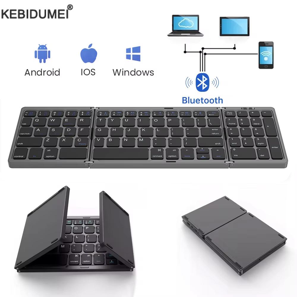 Lenovo Tablet M11 Accessories - Faltbare Kabellose Bluetooth-Tastatur Wiederaufladbare Klapptastatur für