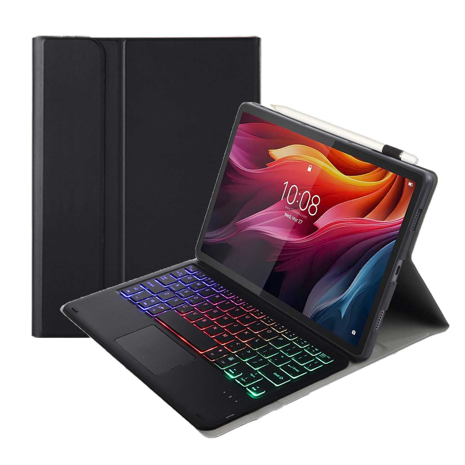 Lenovo Tablet M10 Accessories - Touch-Hintergrundbeleuchtung Tastaturhülle für Lenovo Tab Plus