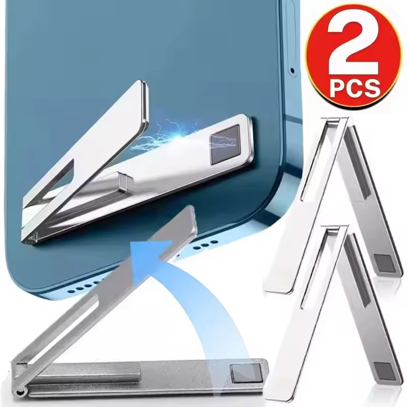 Tablet Stand Accessories - Unsichtbarer Ultradünner Magnetischer Handyhalter Metall-Legierung Faltbarer
