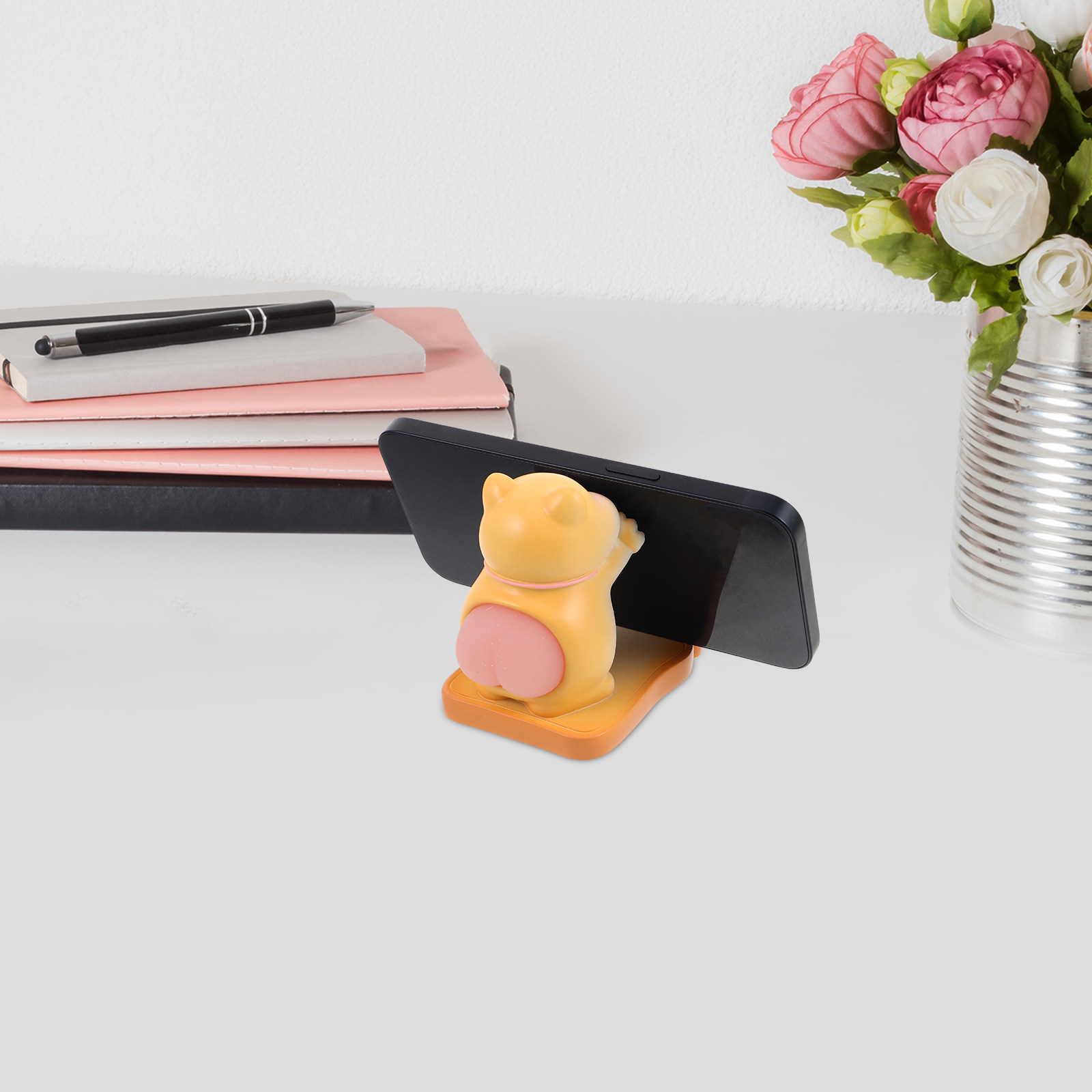Tablet Stand Accessories - Niedlicher Katzen-Handyhalter aus Kunstharz, Cartoon-Design, Handy-Ständer,