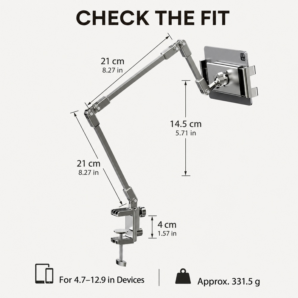 Verstellbarer Bett-Handyhalter – Tablet Stand Accessories Bewertung und Preis